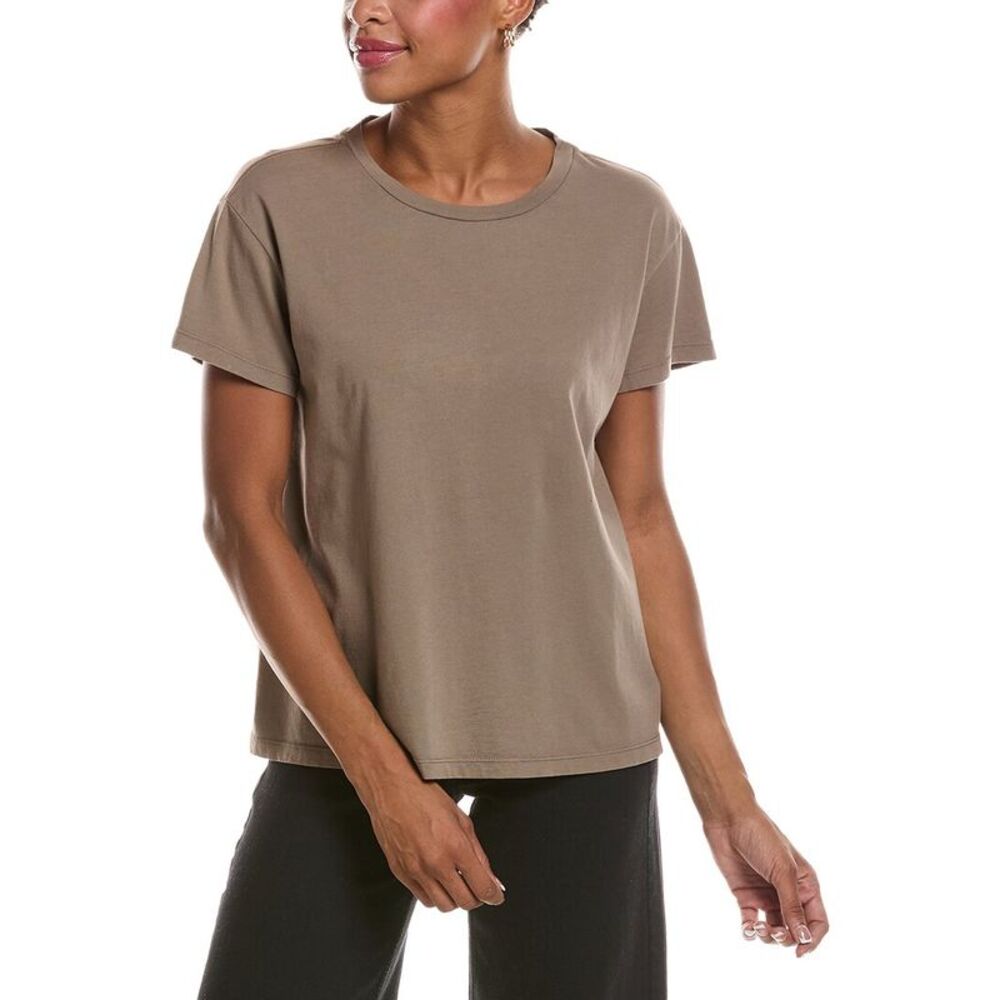 Velvet By Graham & Spencer Womens Topanga Organic Jersey Top, Brown